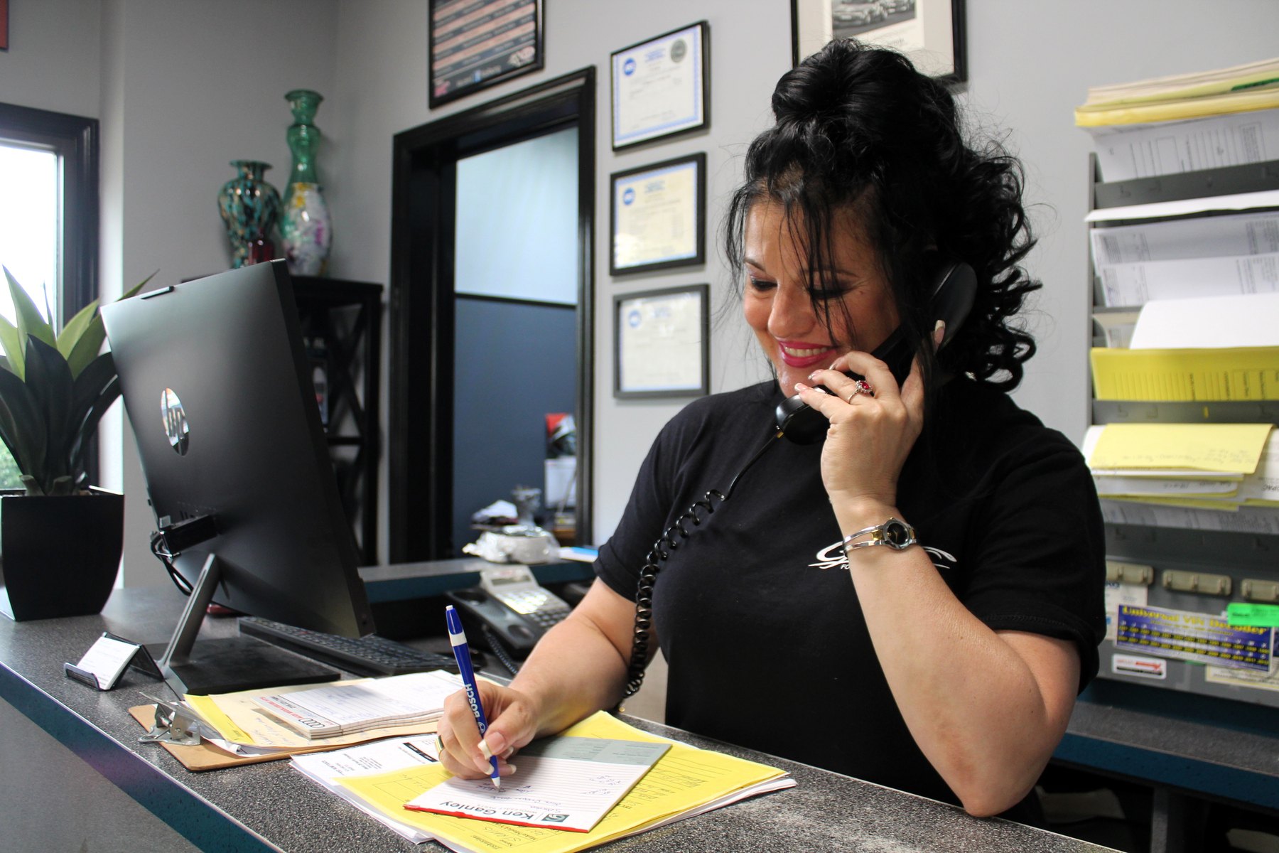 Maria Rocco, service writer at Galati's Foreign Car Service in North Olmsted, Ohio